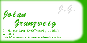 jolan grunzweig business card